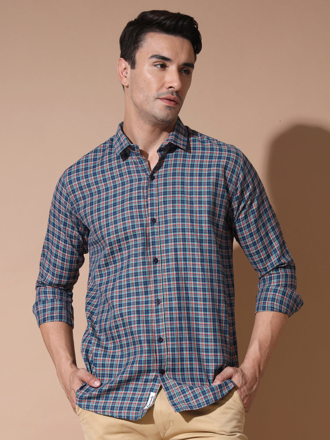 Effortless Blue Check Shirt