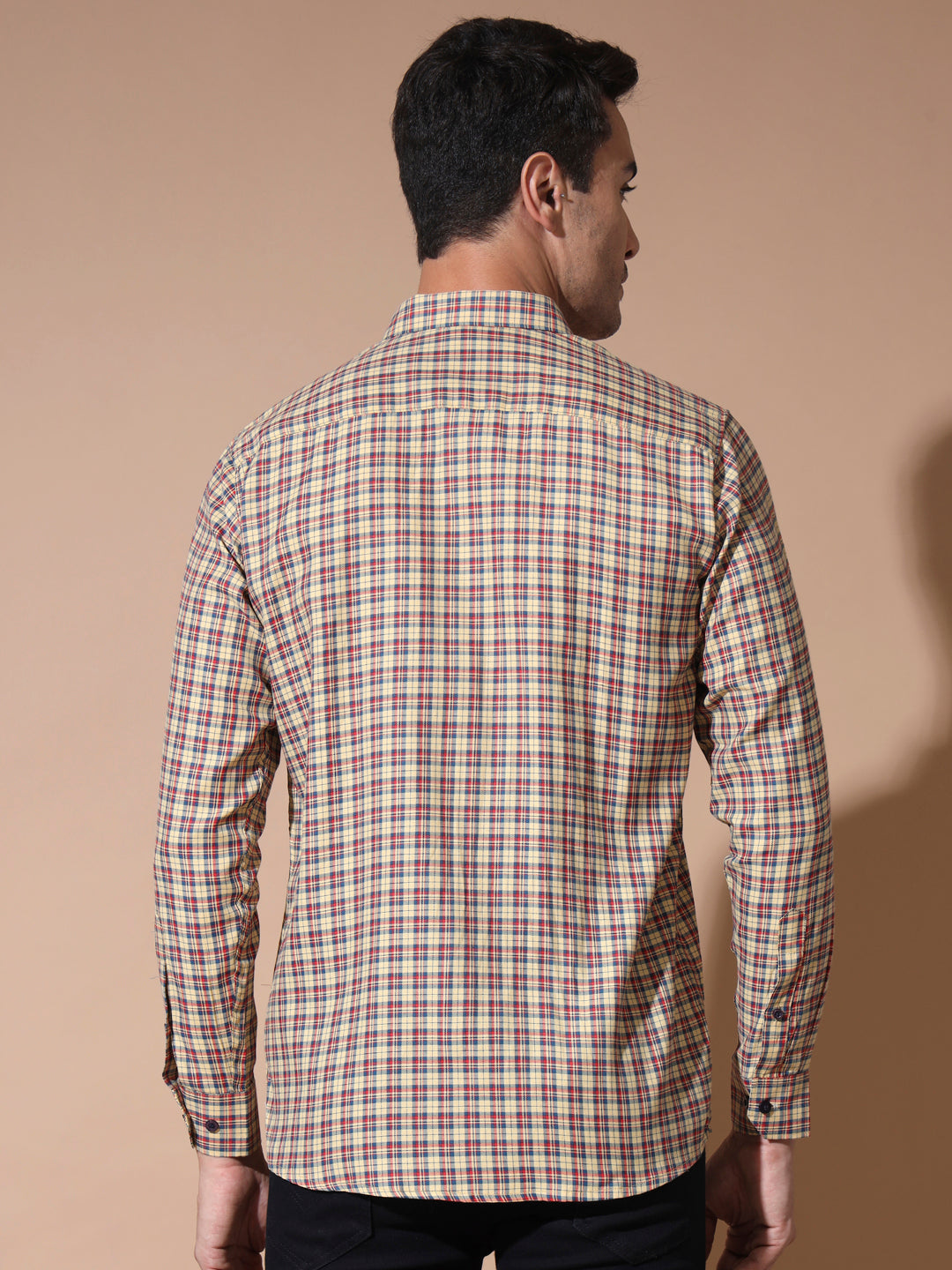 Beige Check Shirt