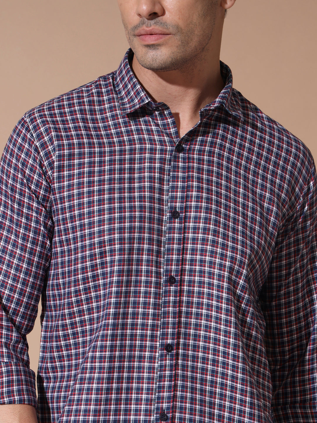 Versatile Red and Blue Check shirt