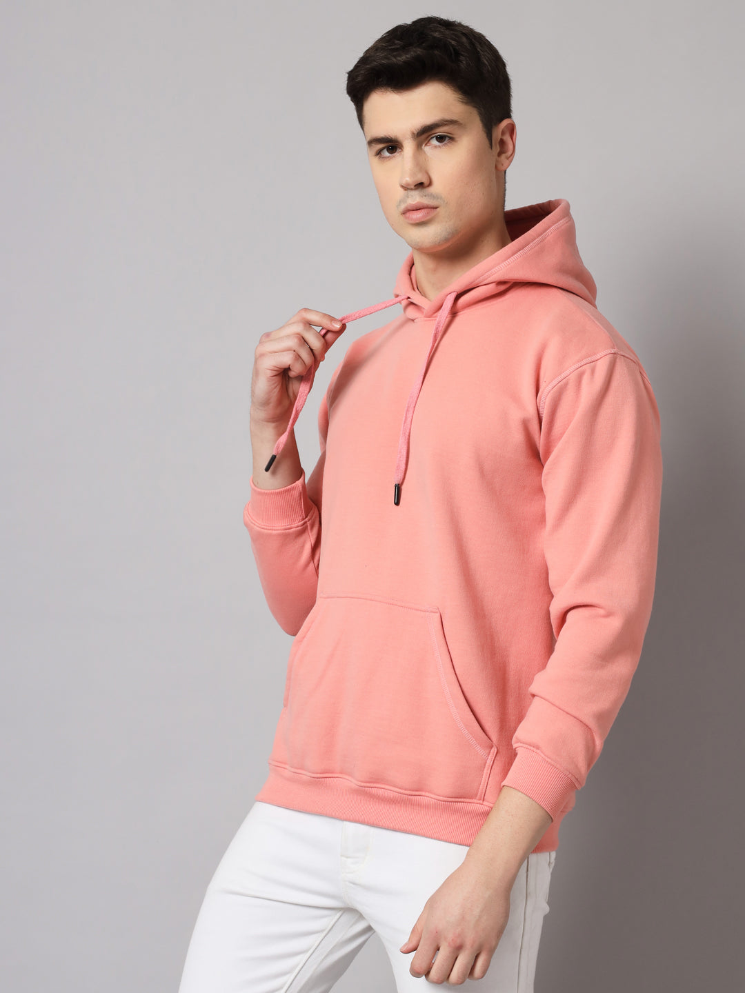 Peach Regular Fit Hoodie