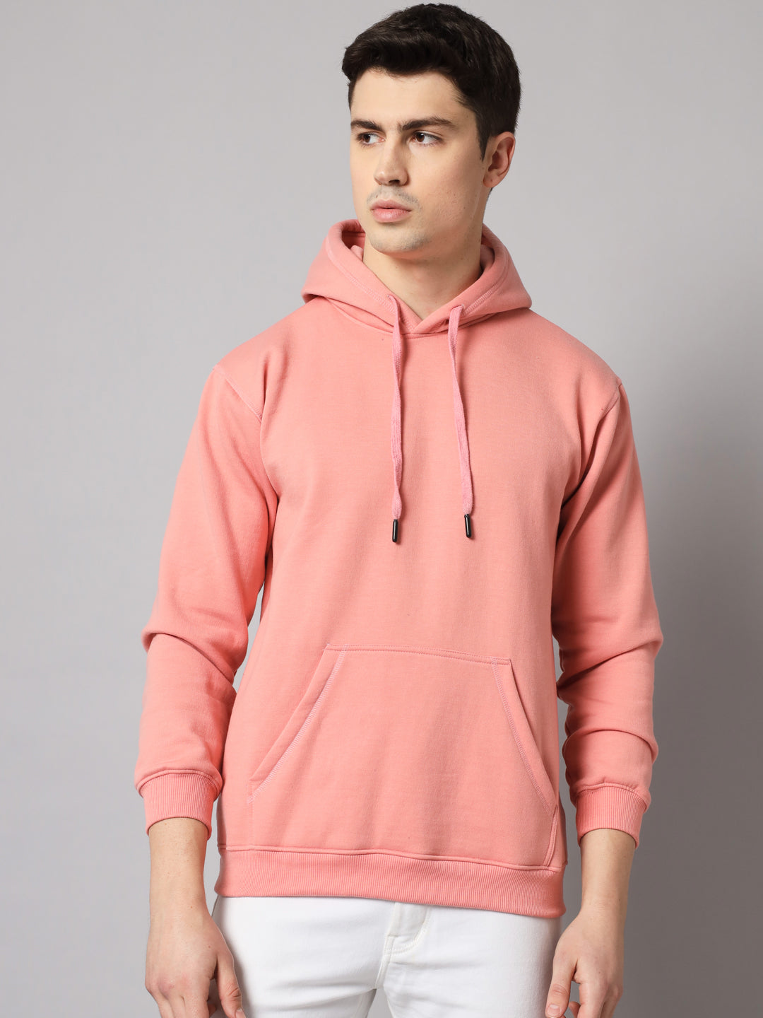 Peach Regular Fit Hoodie