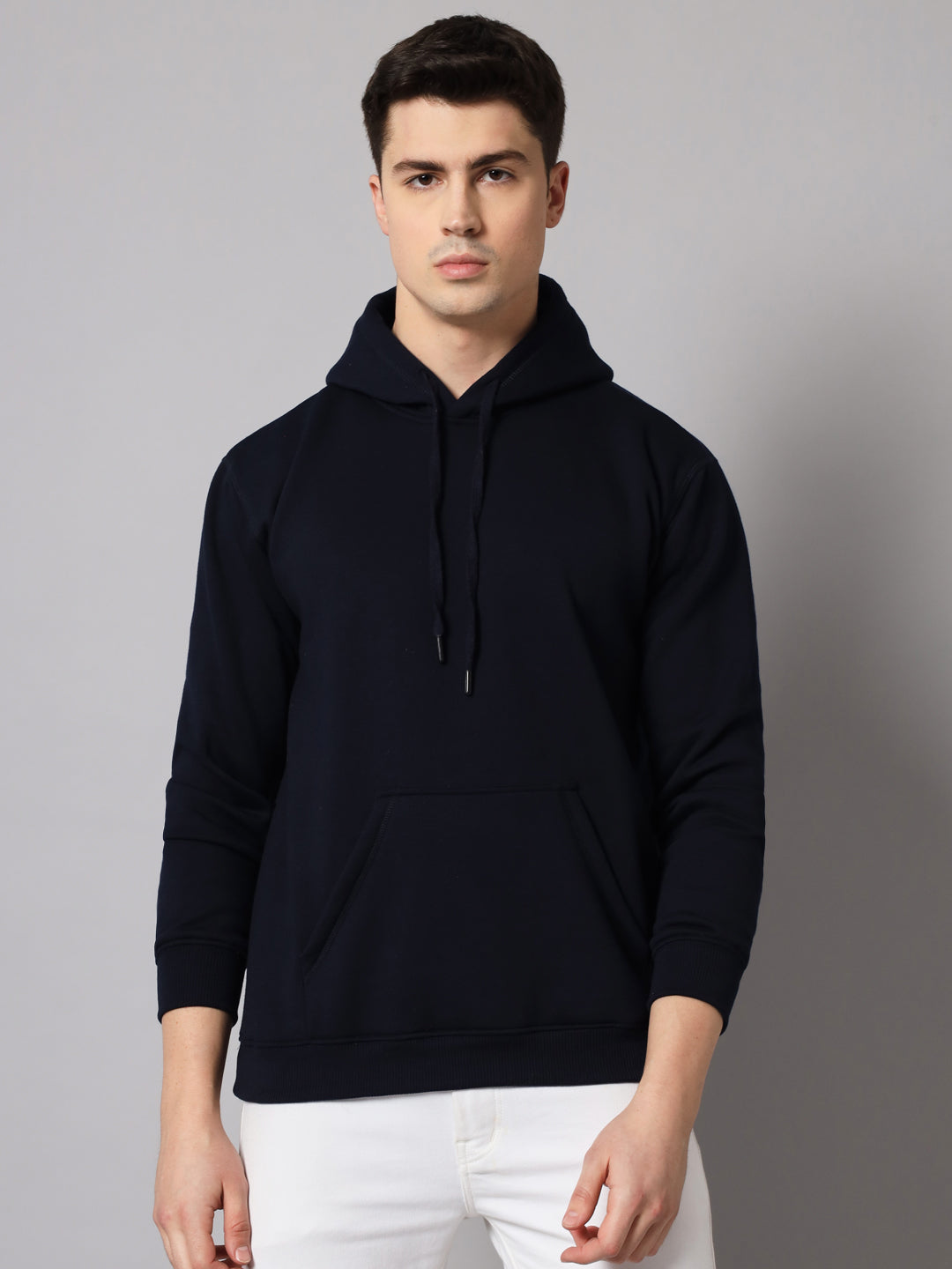 Navy Blue Regular Fit Hoodie