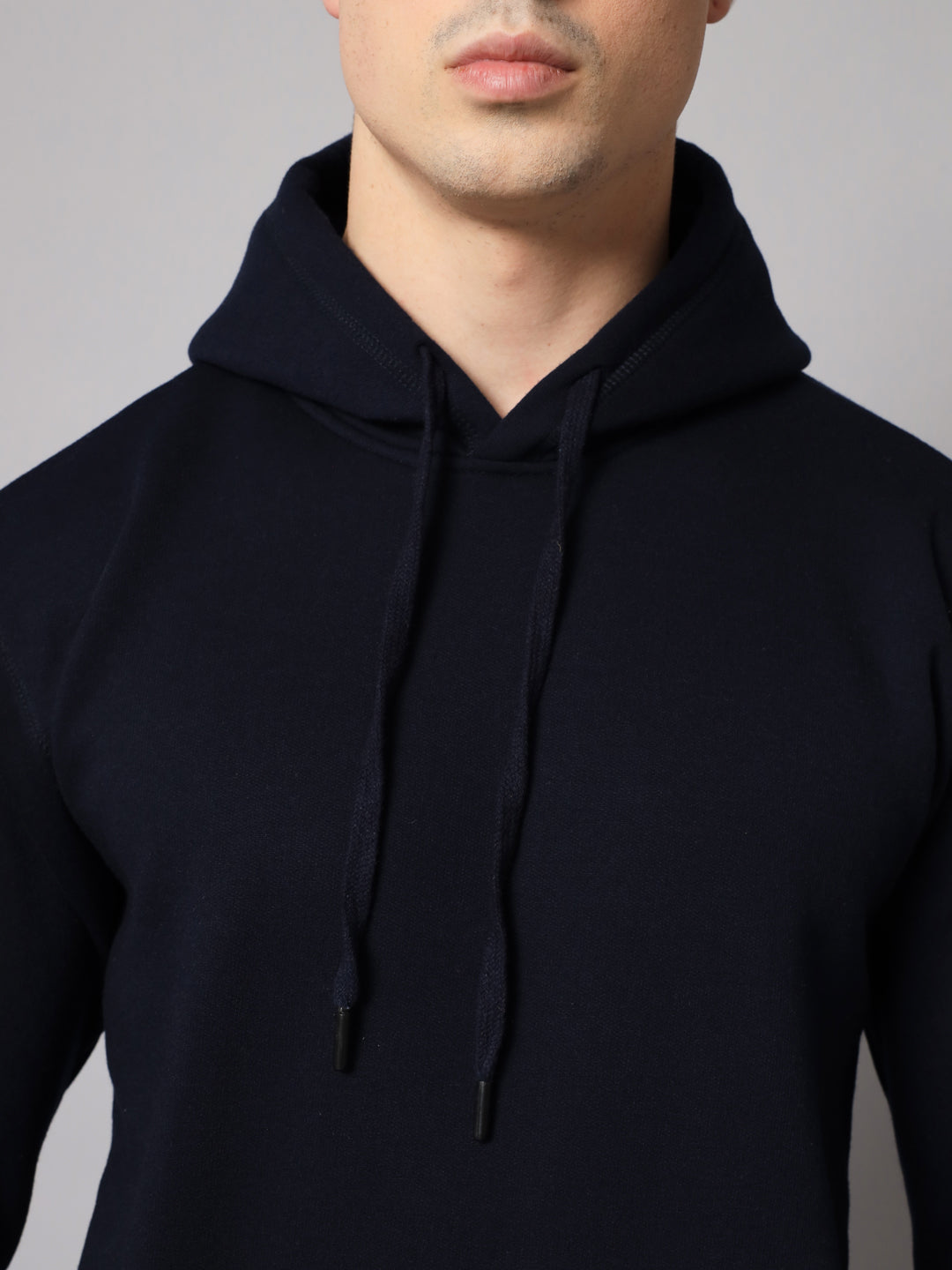 Navy Blue Regular Fit Hoodie
