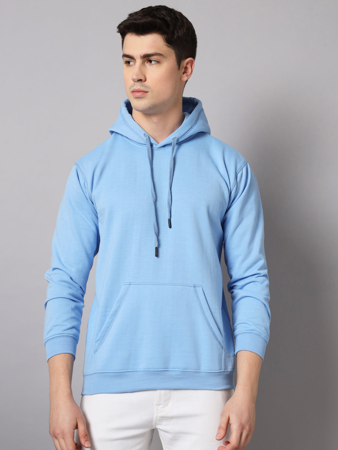 Blue Regular Fit Hoodie