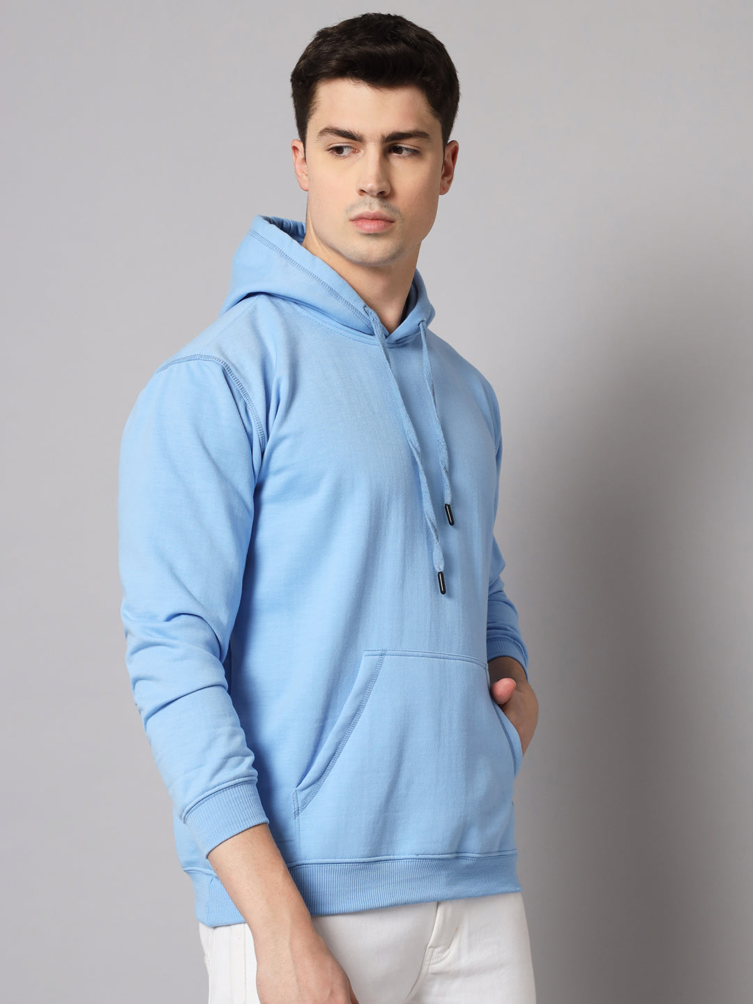 Blue Regular Fit Hoodie