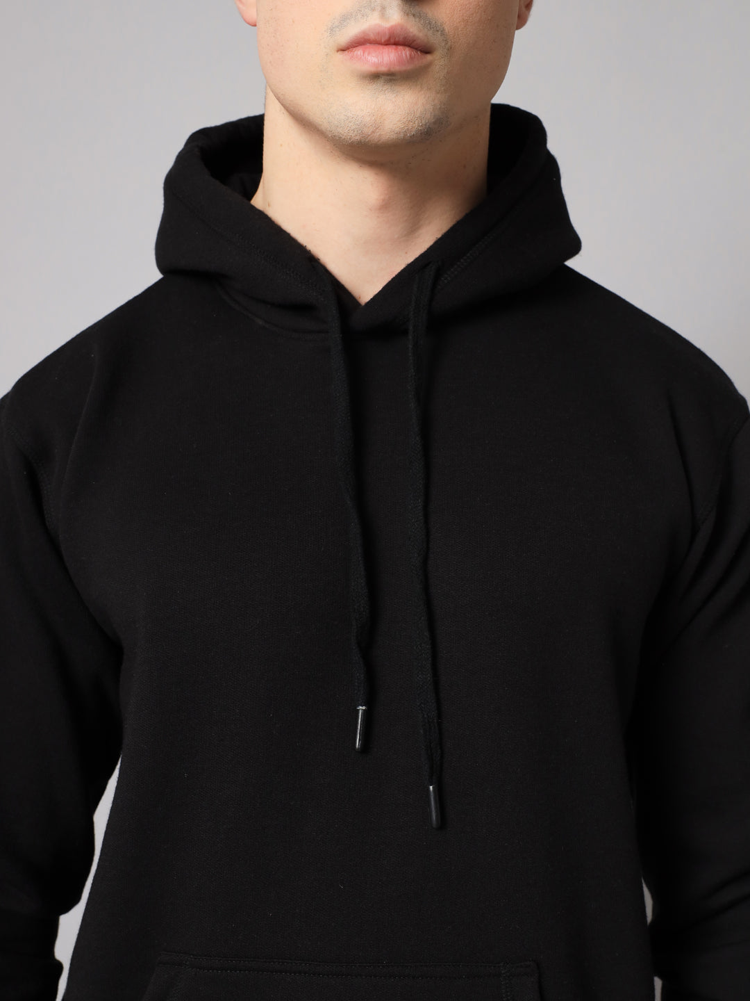 Black Regular Fit Hoodie