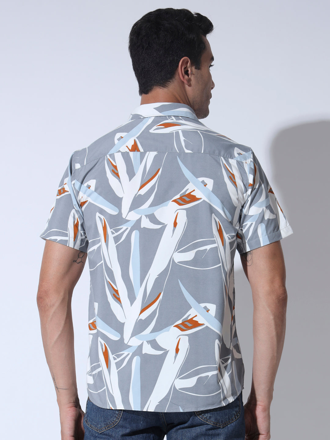 Summer Twig Grayish Printed Shirt