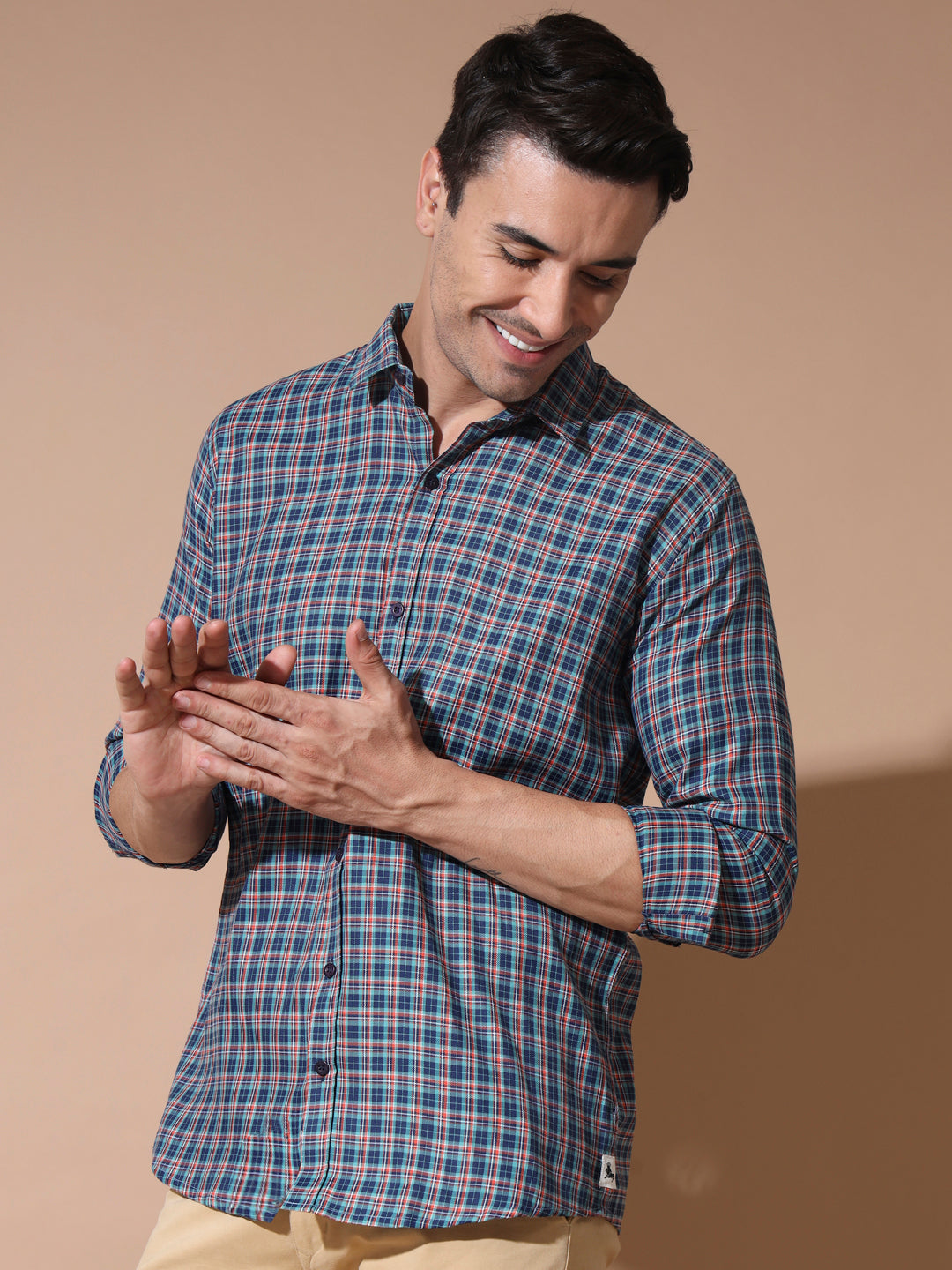 Effortless Blue Check Shirt