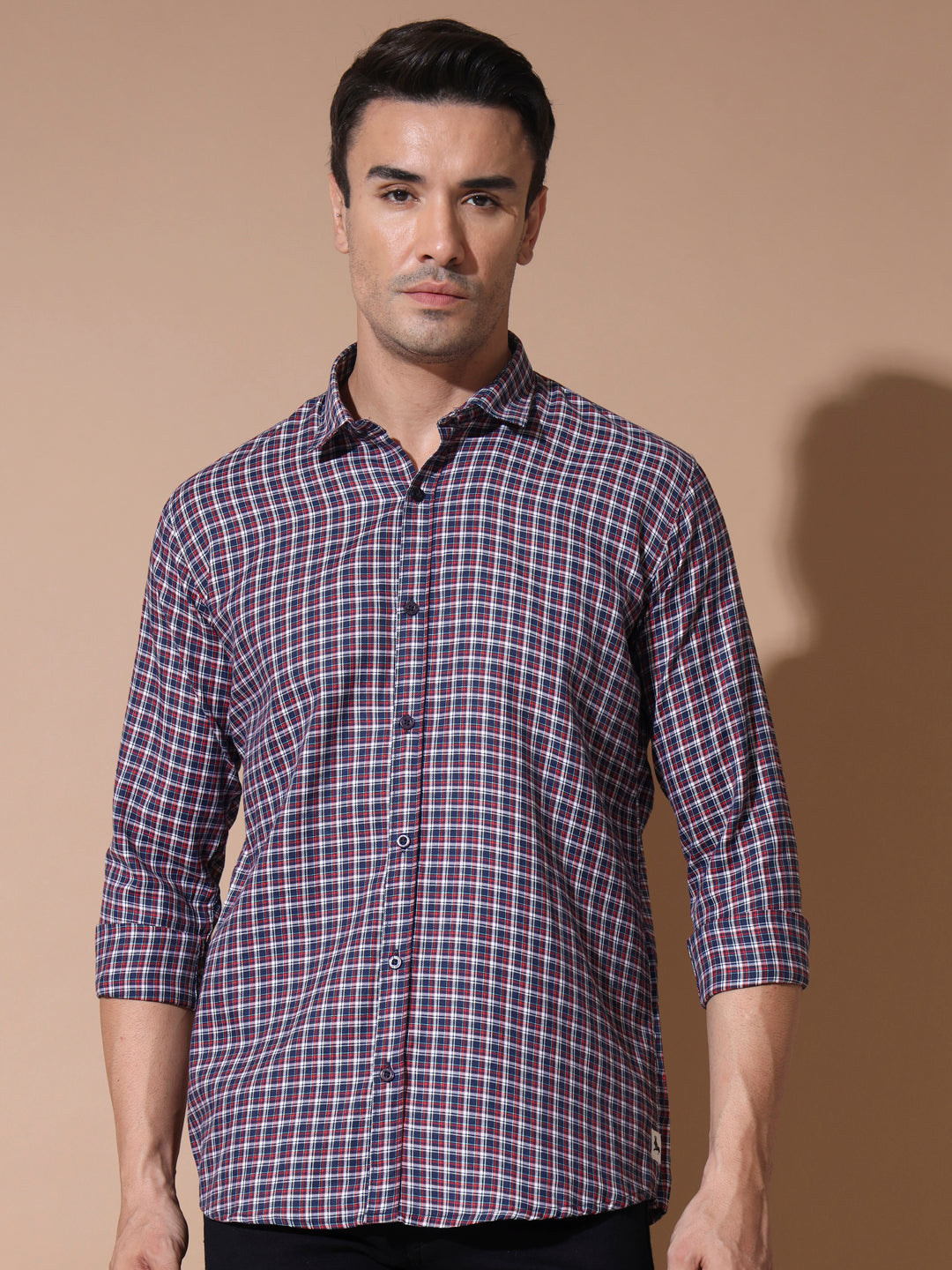Versatile Red and Blue Check shirt