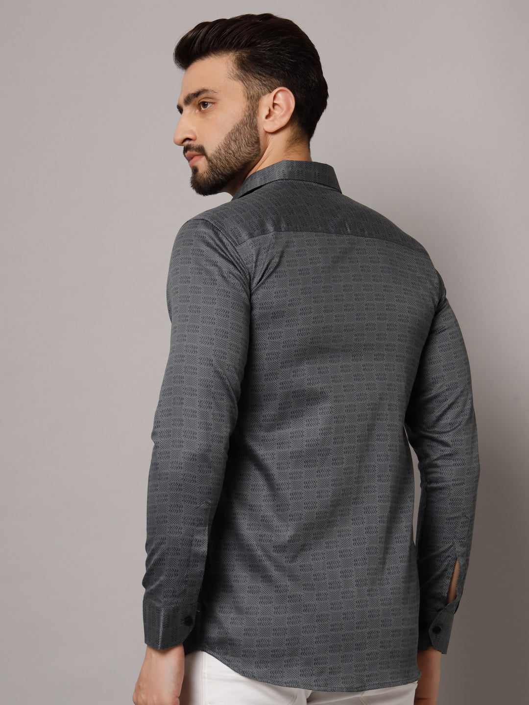Grey Satin Shirt