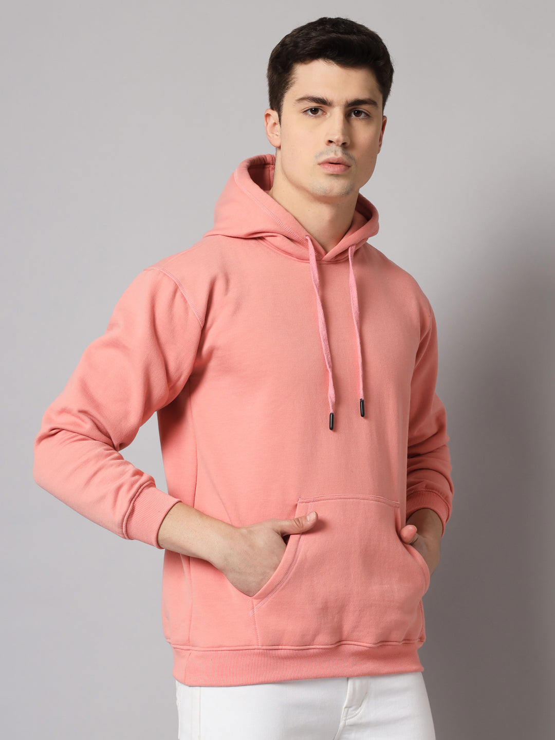 Peach Regular Fit Hoodie