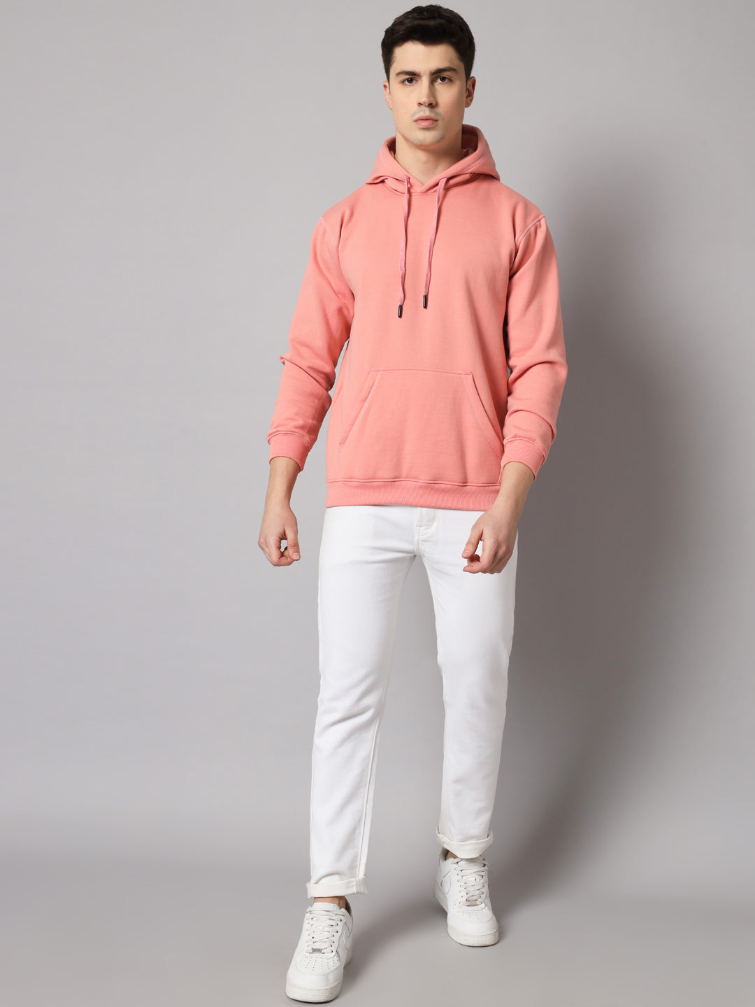 Peach Regular Fit Hoodie