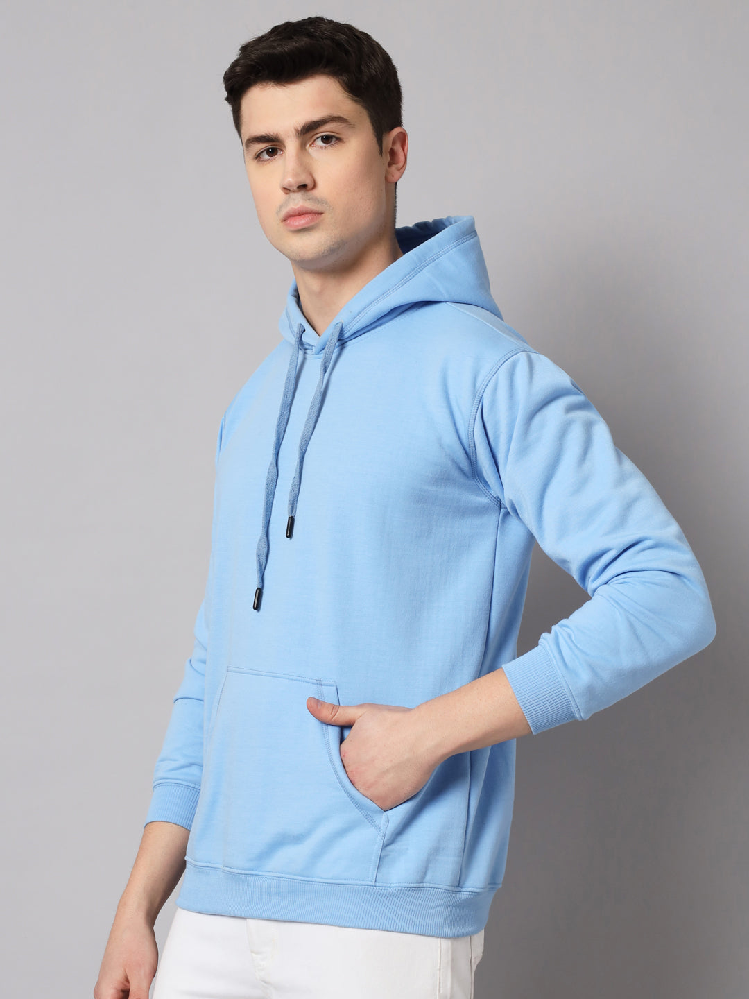 Blue Regular Fit Hoodie